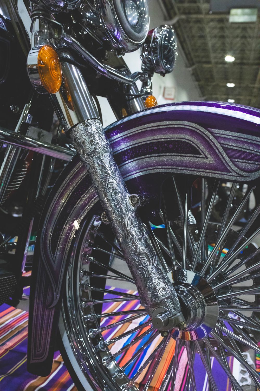 Motorcycle, lowrider, Yamaha, sound system, custom paint, Harley Davidson, Cholo, purple custom paint