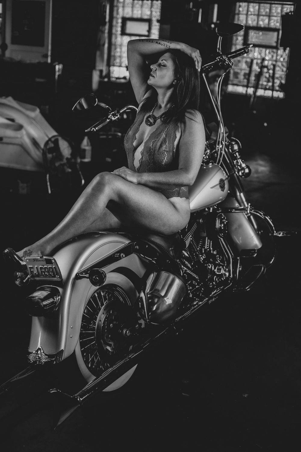 biker woman biker. biker girl. female biker. biker Boudoir