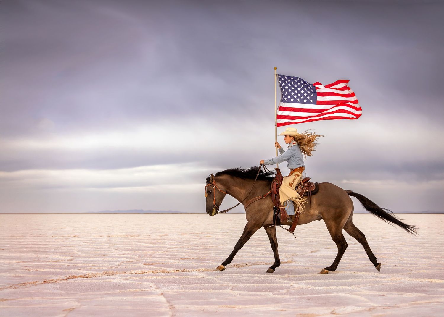 Nickered Dust Covered Cowgirl