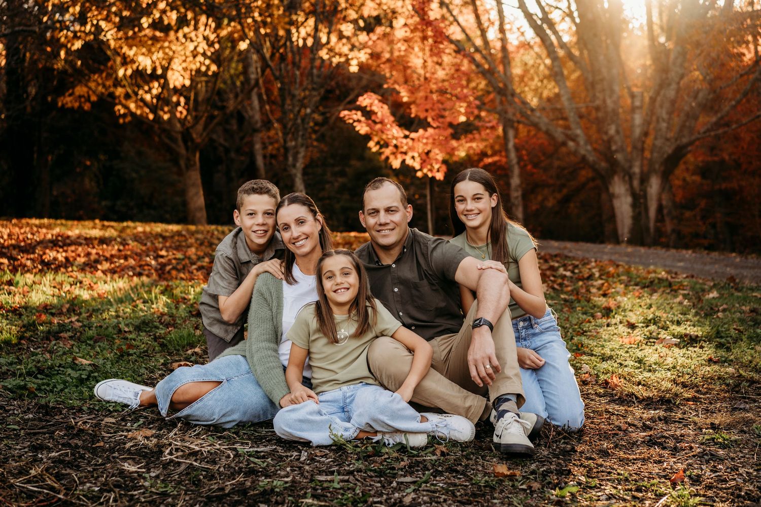 Family photo at the park