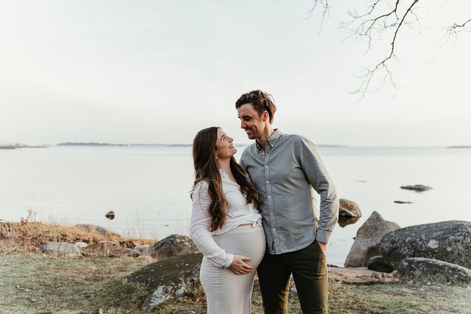 Naturlig gravidfotografering Karlskrona Blekinge