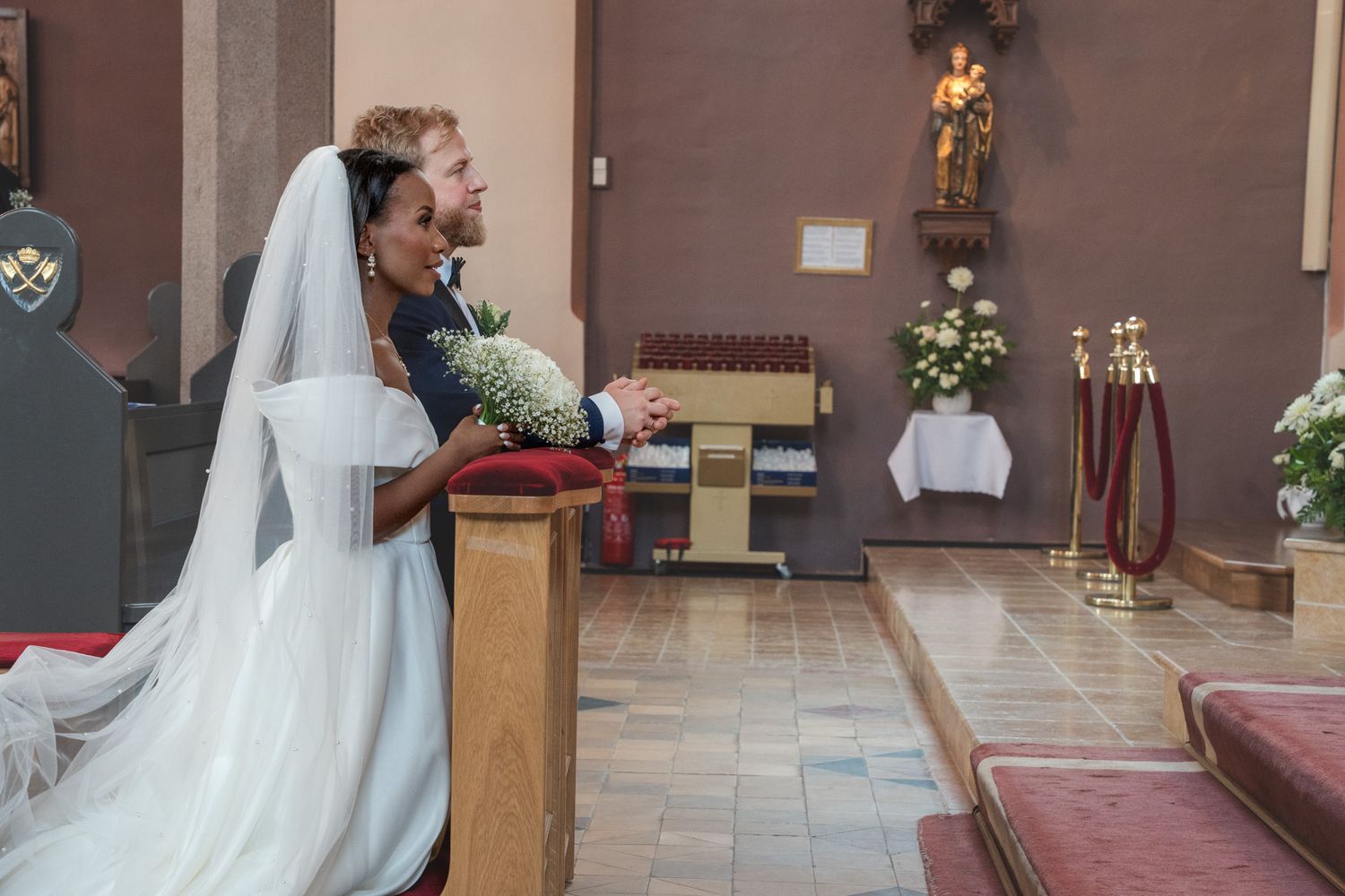 Wedding couple church