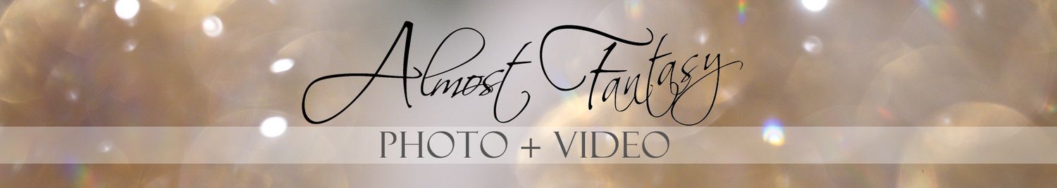 A logo image header for Almost Fantasy, a husband and wife photographer and videographer team in Southwest Michigan and surrounding areas.