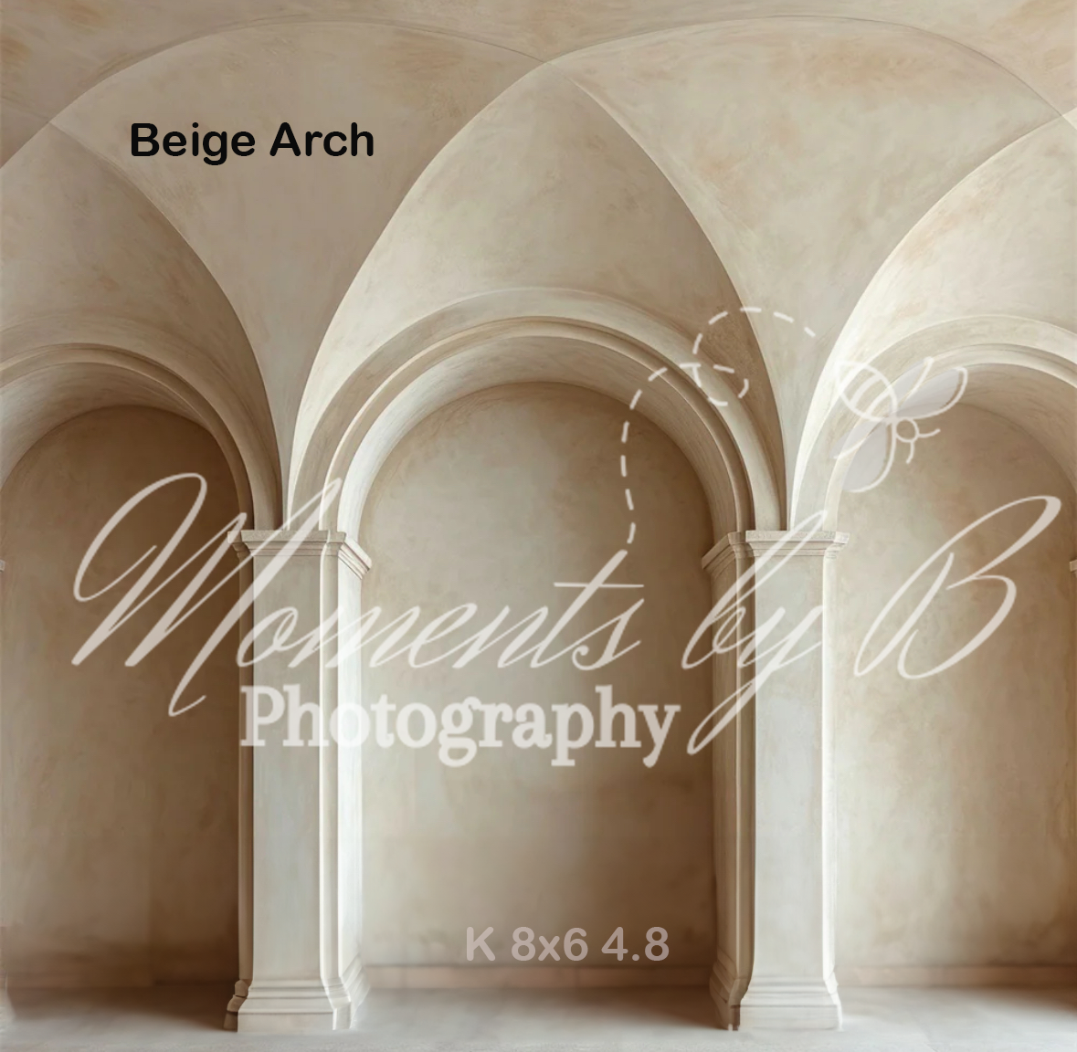 Minimalist beige archways creating a repeating architectural pattern in soft neutral tones.