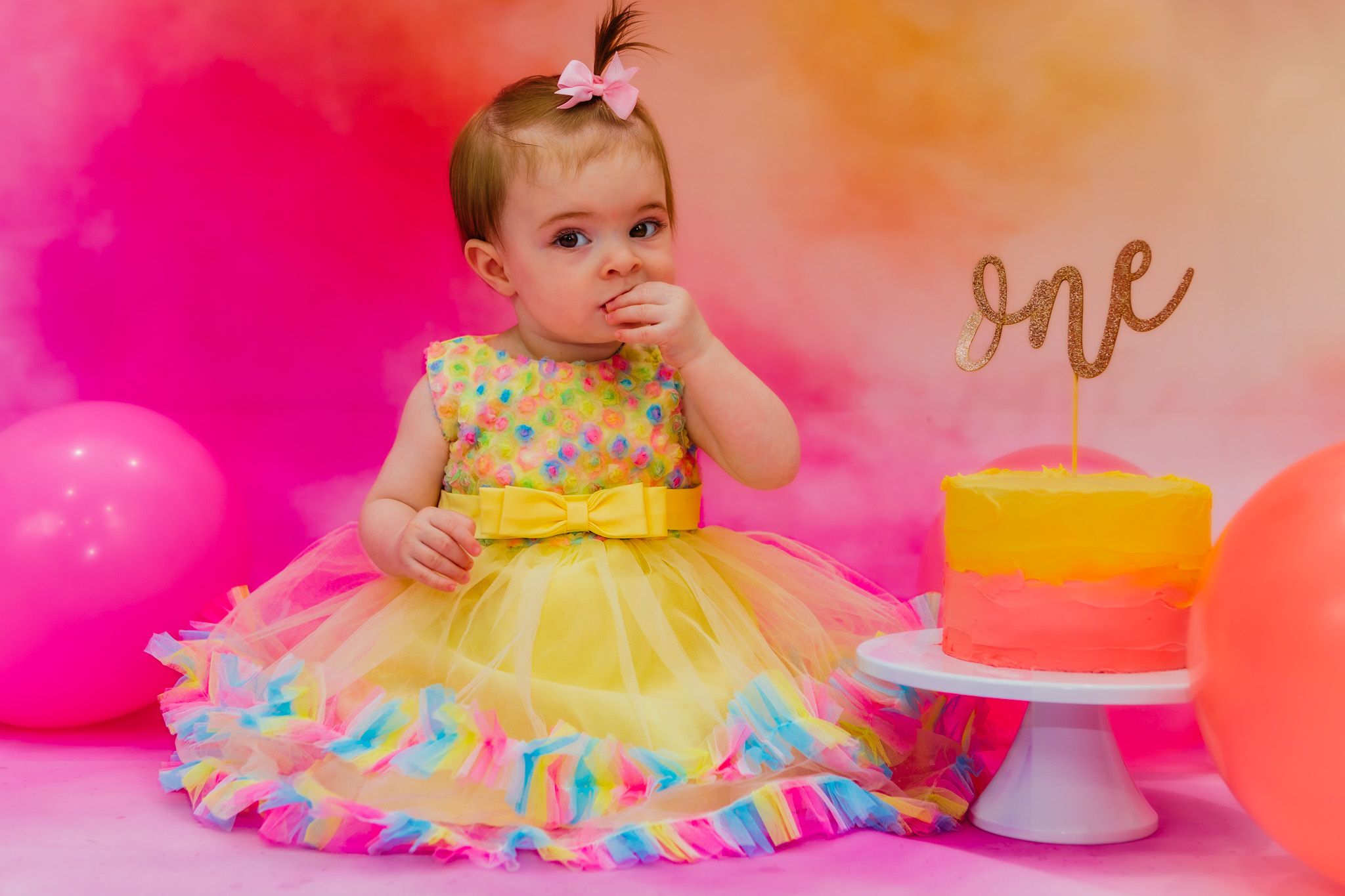 smash cake photo session