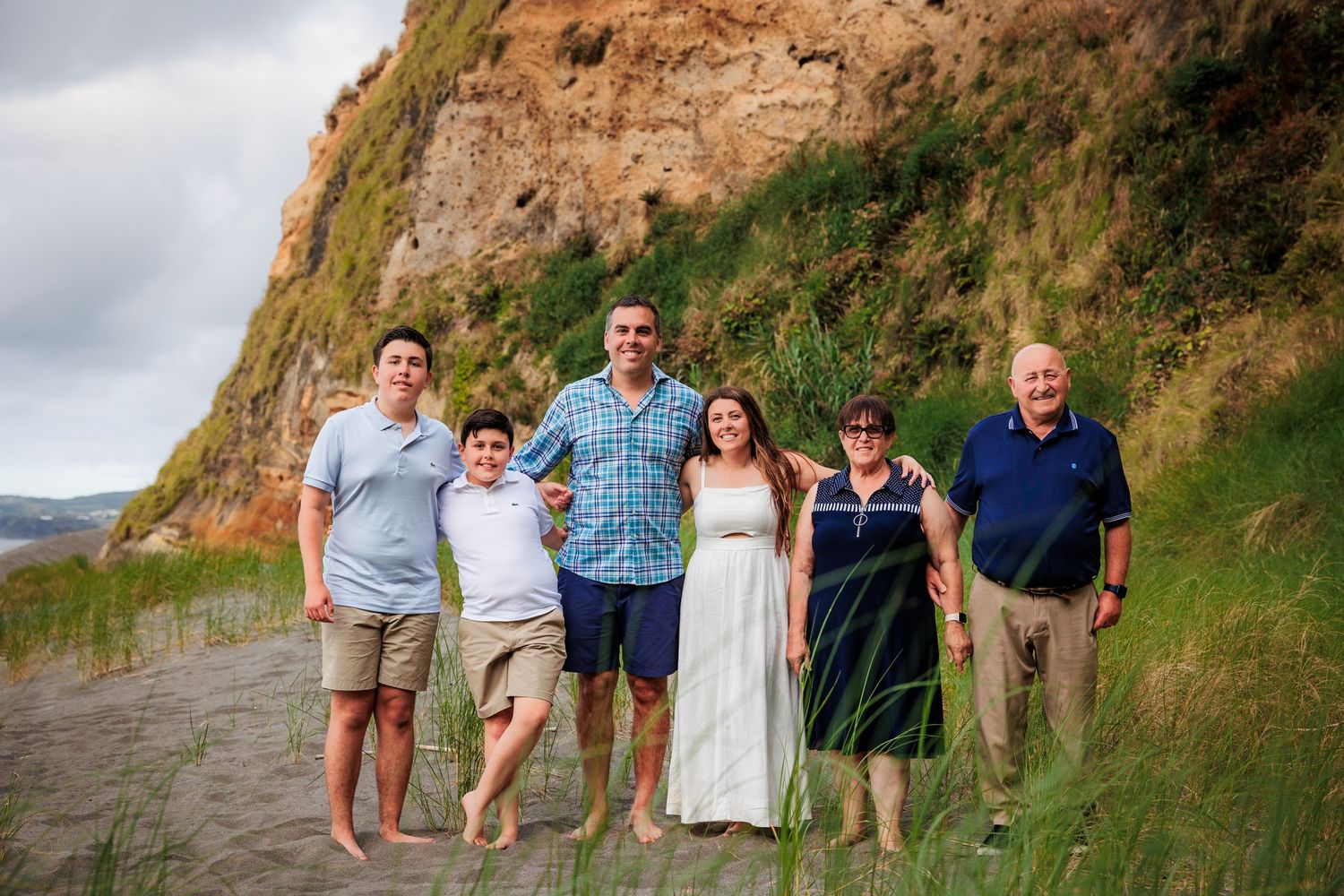 Happy family enjoying quality time together in a beautiful natural setting.