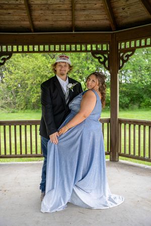 A young couple before prom