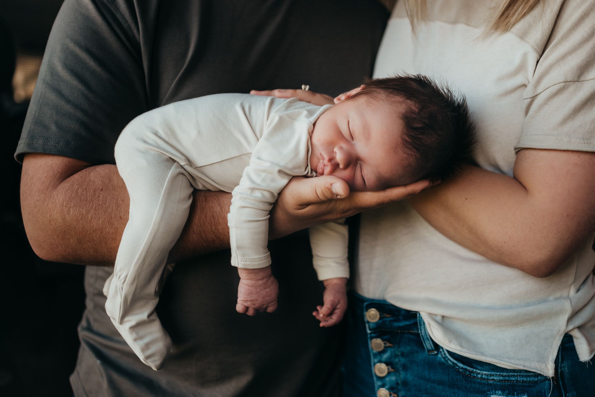 In-home photography session in Dickinson, ND - baby photographed with natural light
