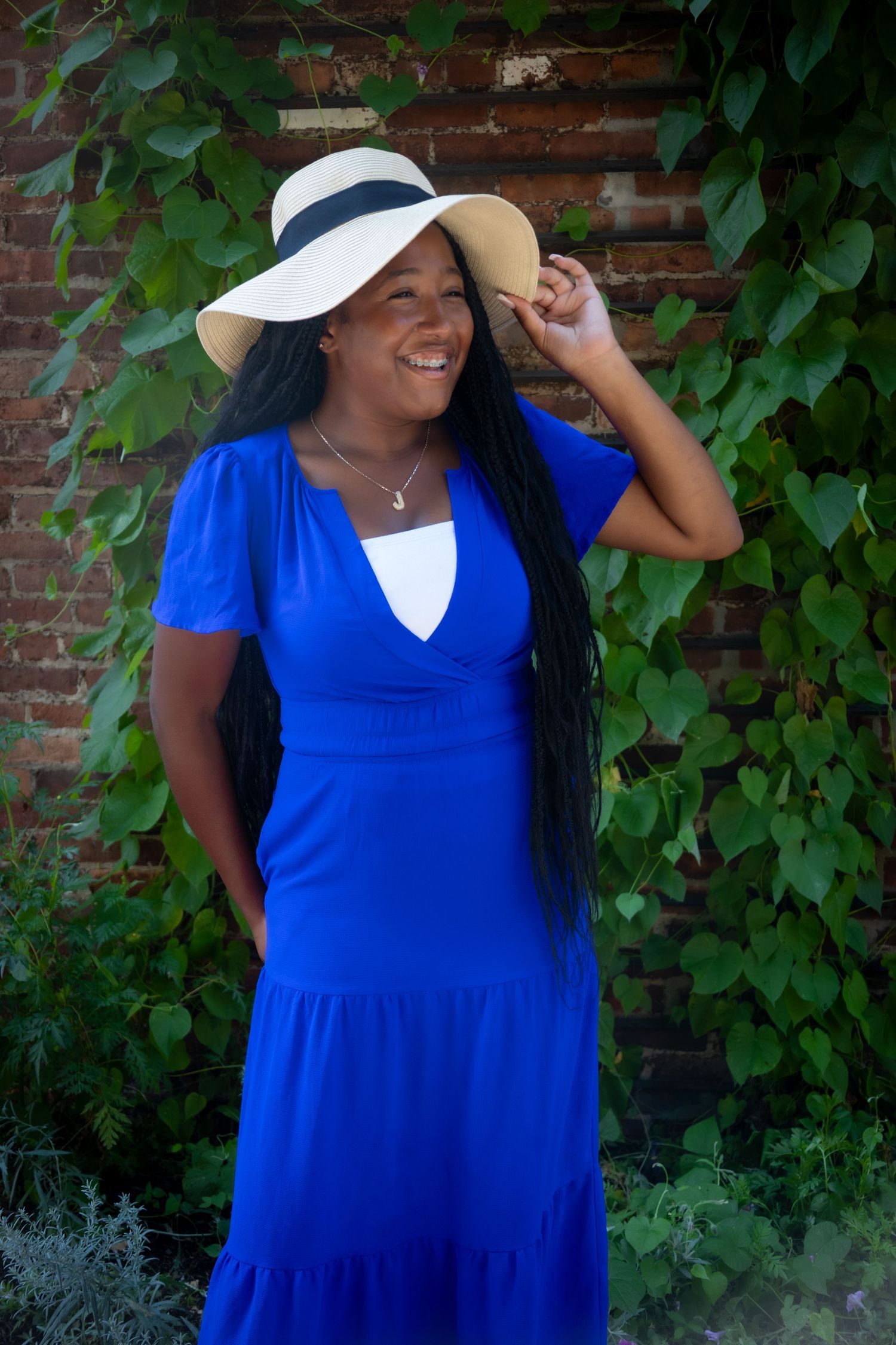 Happy senior portrait of young girl in Troy NY.