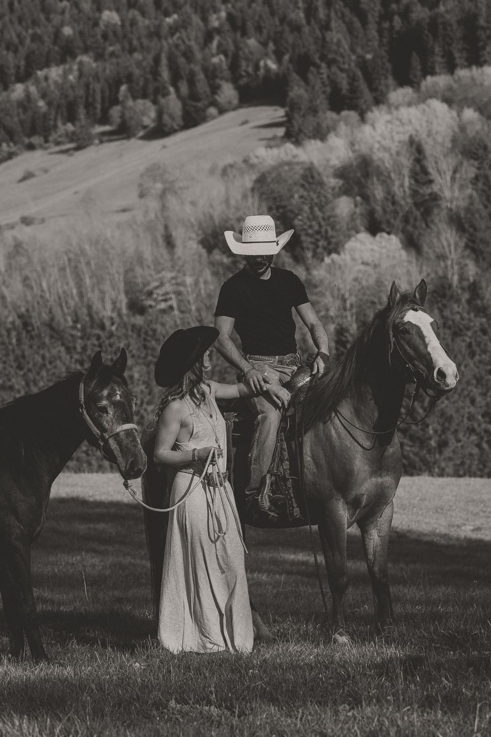 photographie de couple amour chevaux photographie equine complicité lien relation western