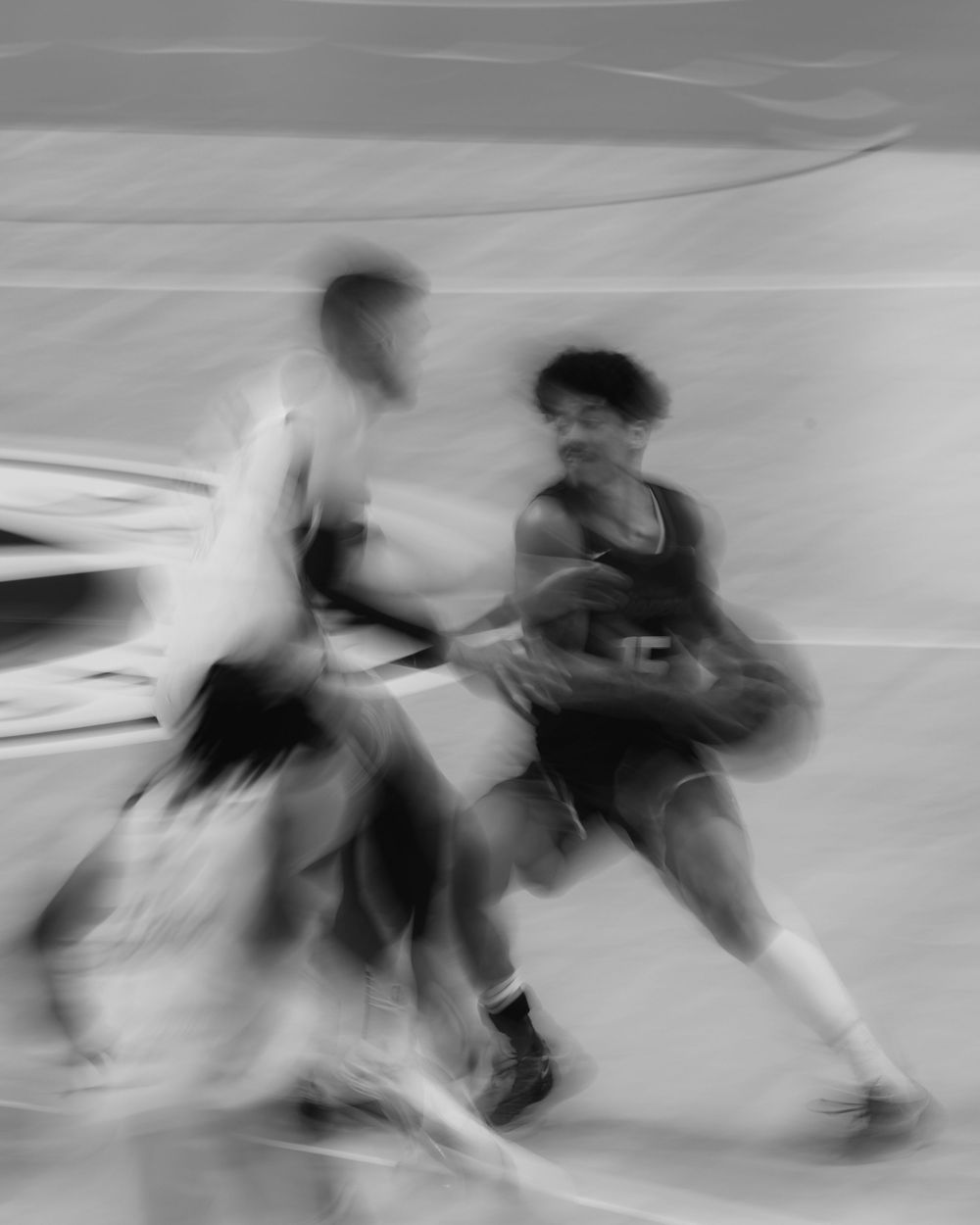 Basketball players in a game in Southern California, sports photography