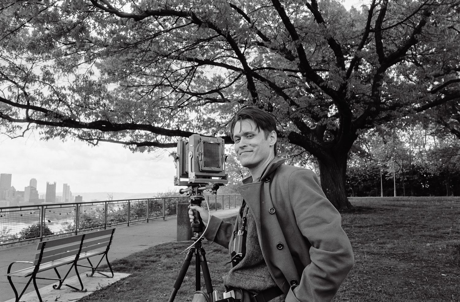 Photographer Steven of Pittsburgh husband and wife wedding team, wedding photography and videography expert at west end overlook pittsburgh