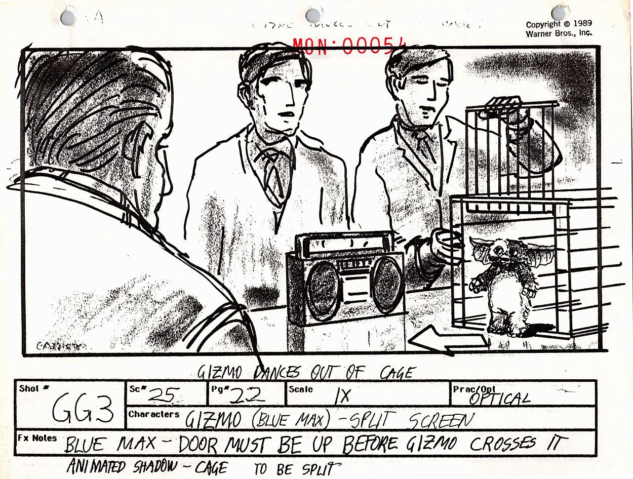 John Hora Storyboard binder from Gremlins 2