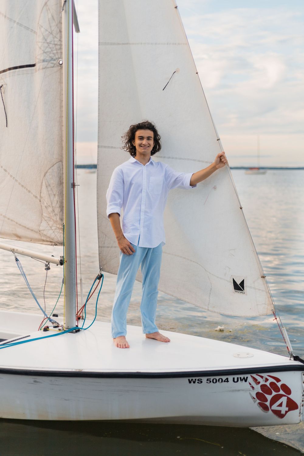madison wi high school graduating senior professional yearbook photos photographer memorial union hoofers terrace sailing hobby lake mendota