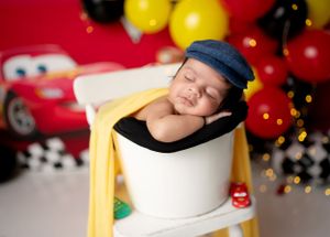 new born baby with balloon - Jasmeet K Photography
