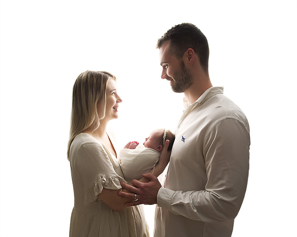 Newborn with parents photoshoot Croydon Melbourne