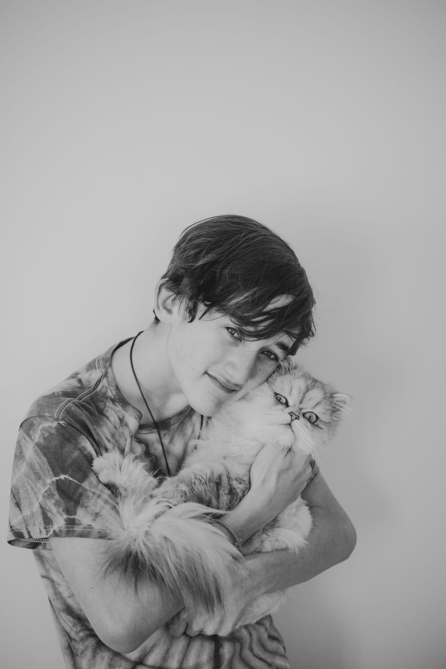 Kids personality portrait in black-and-white at the studio on the alley in Zionsville, Indiana