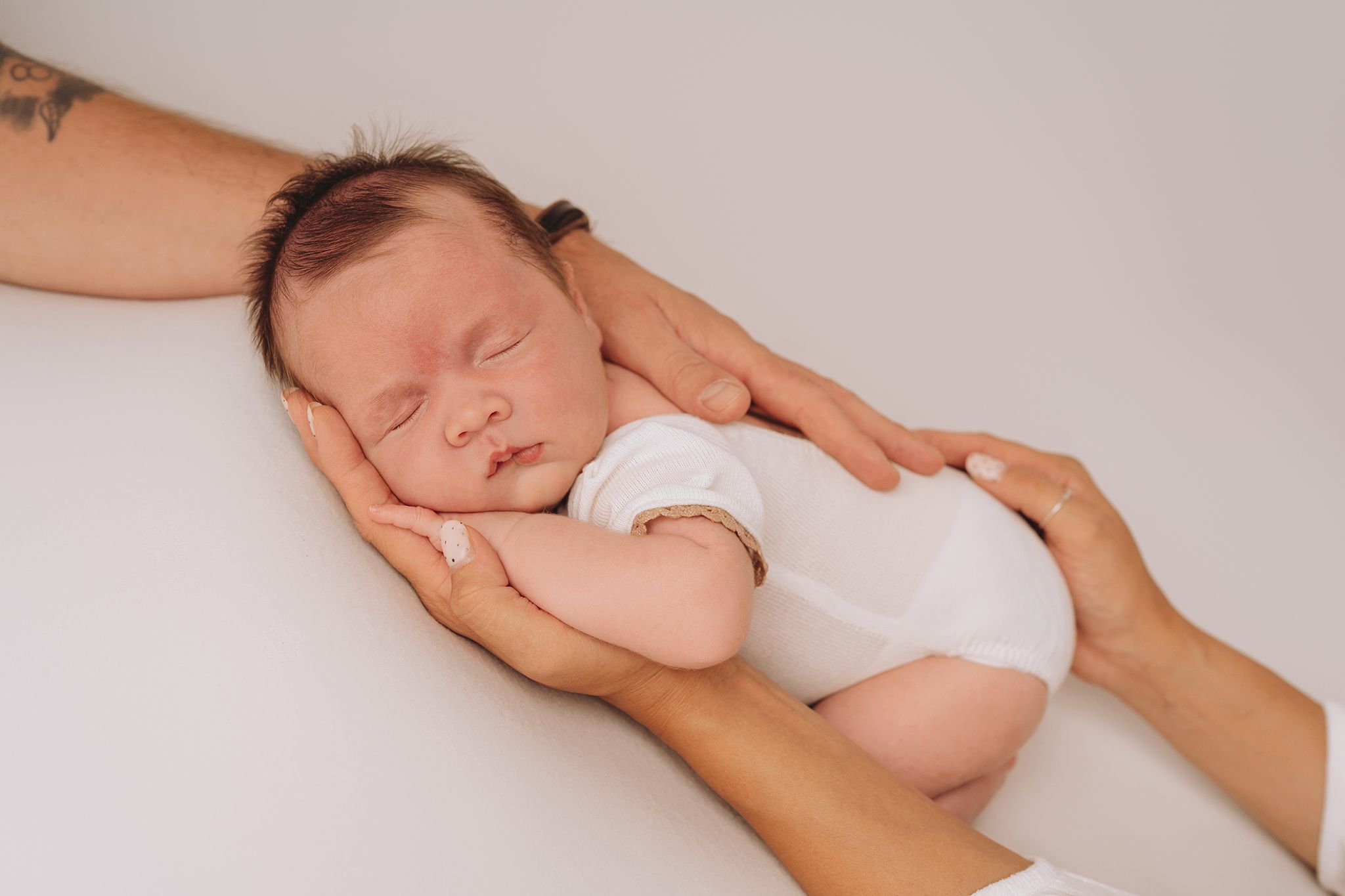 Neutral newborn photoshoot in Devon