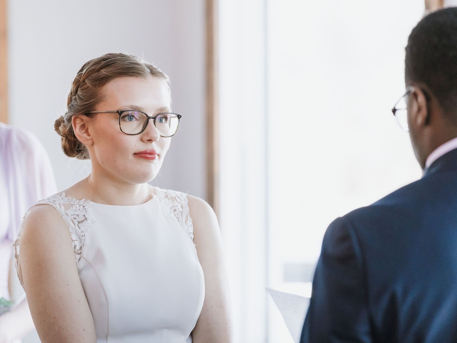 Bride and Groom during an outdoor Alberta wedding celebration
