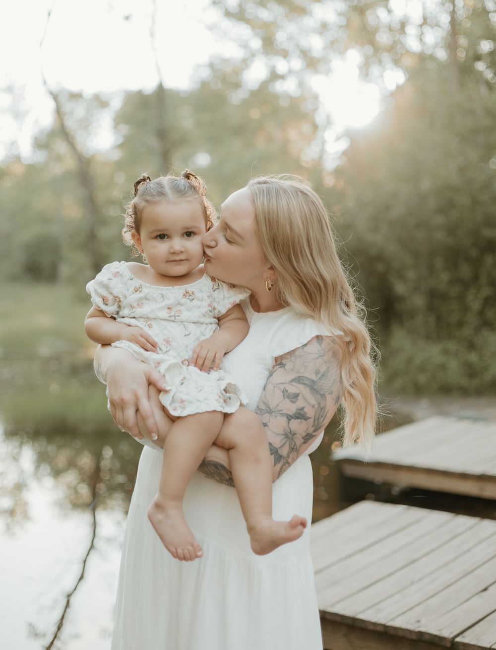 mom and daughter water photos