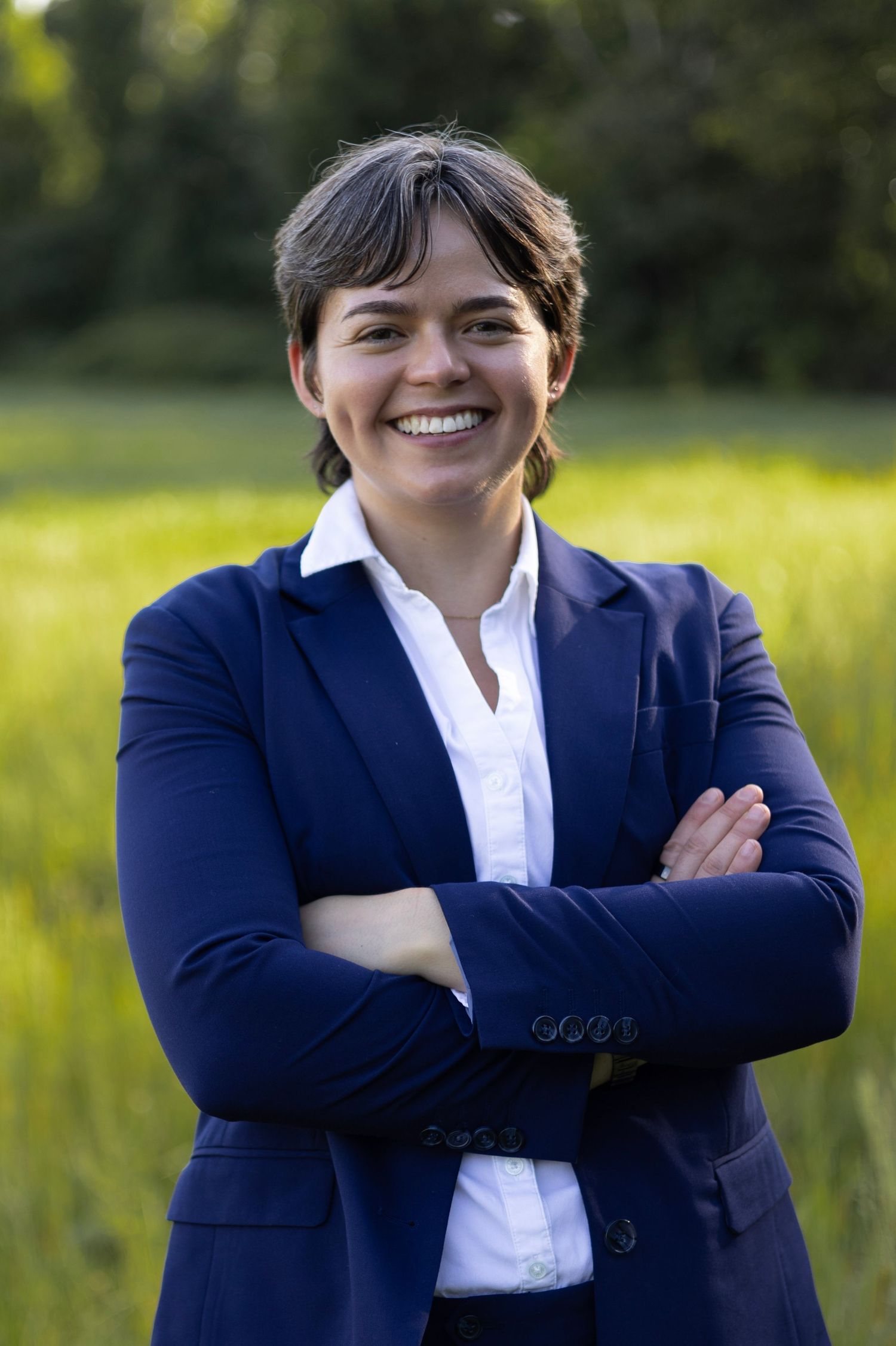 Woman smiling for a professional headshot