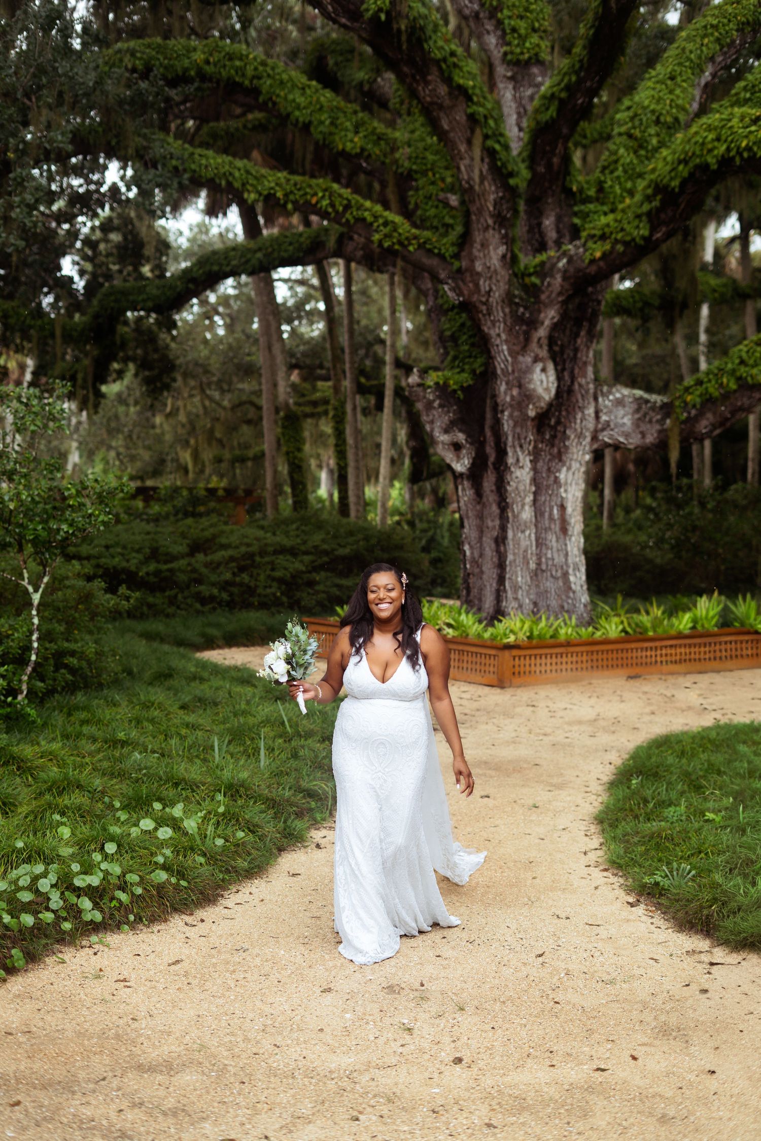 Washington Oaks Gardens State Park Wedding portraits in Palm Coast, Florida. First look Photography.