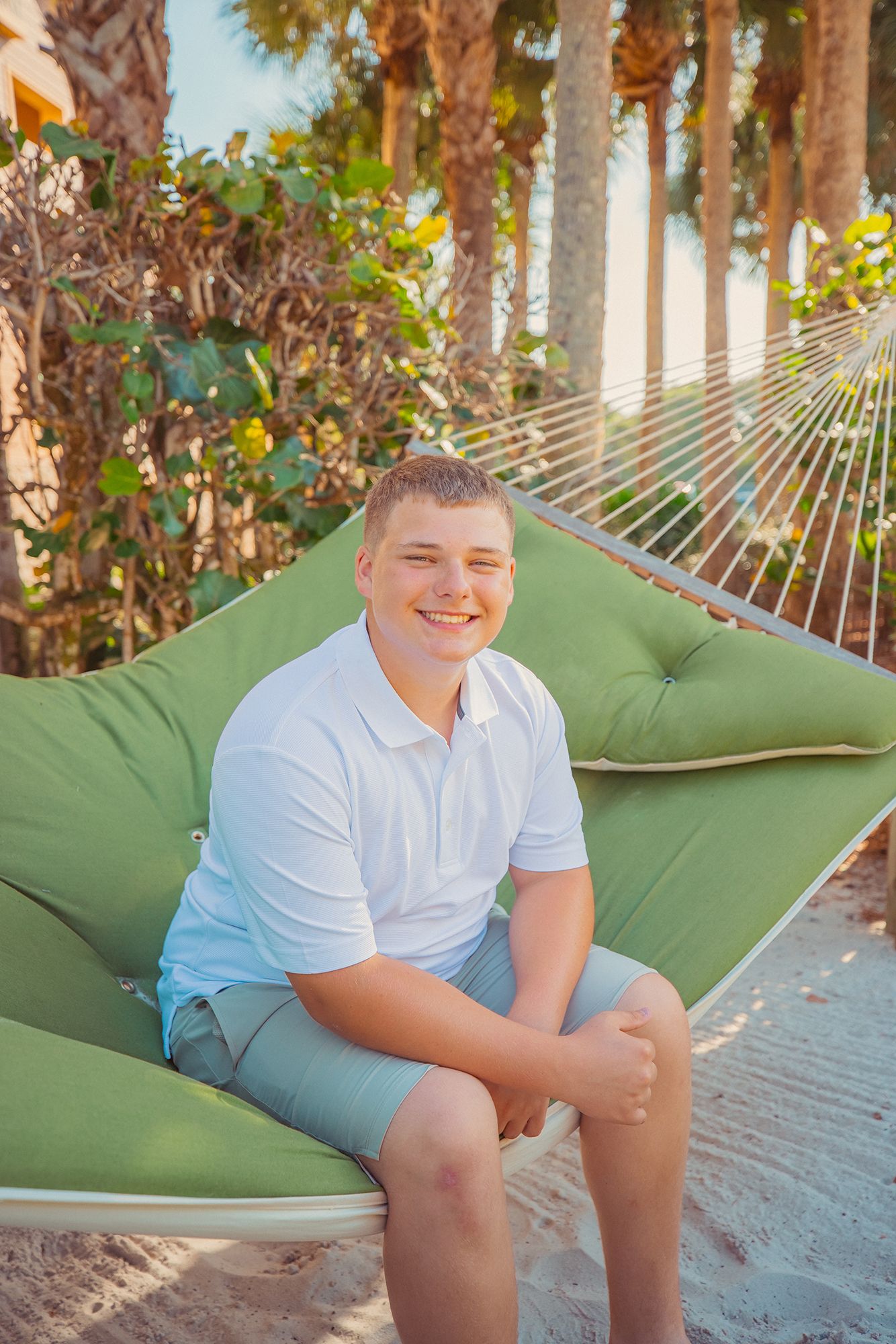 Pausing for unique pictures around Disney's VB resort - make sure to take a picture on the hammocks!
