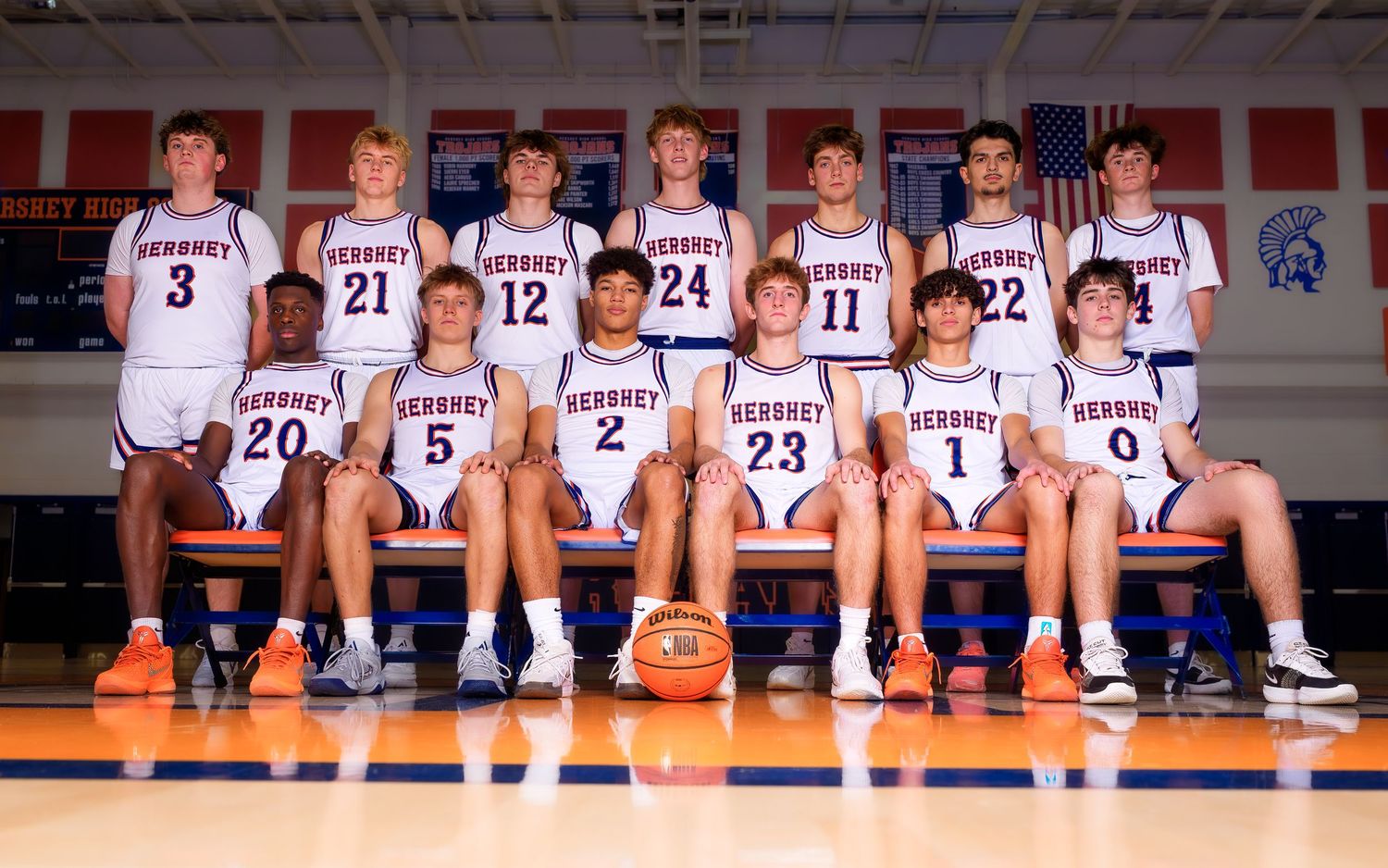 Hershey boys basketball team photo, by Deanna Fox, SportsFox Photography based in Hershey PA