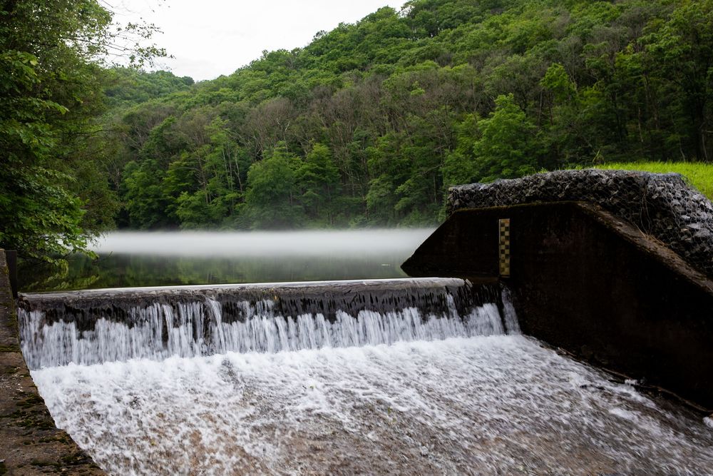 The water reservoir for the former Laurelton Center