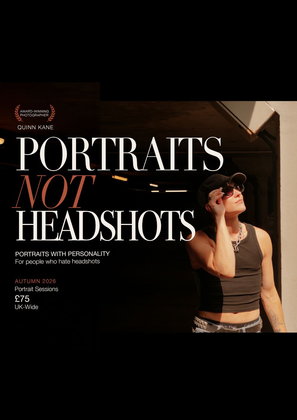 Autumn 2026 portrait sessions with two-time award-winning LGBTQ+ photographer Quinn Kane