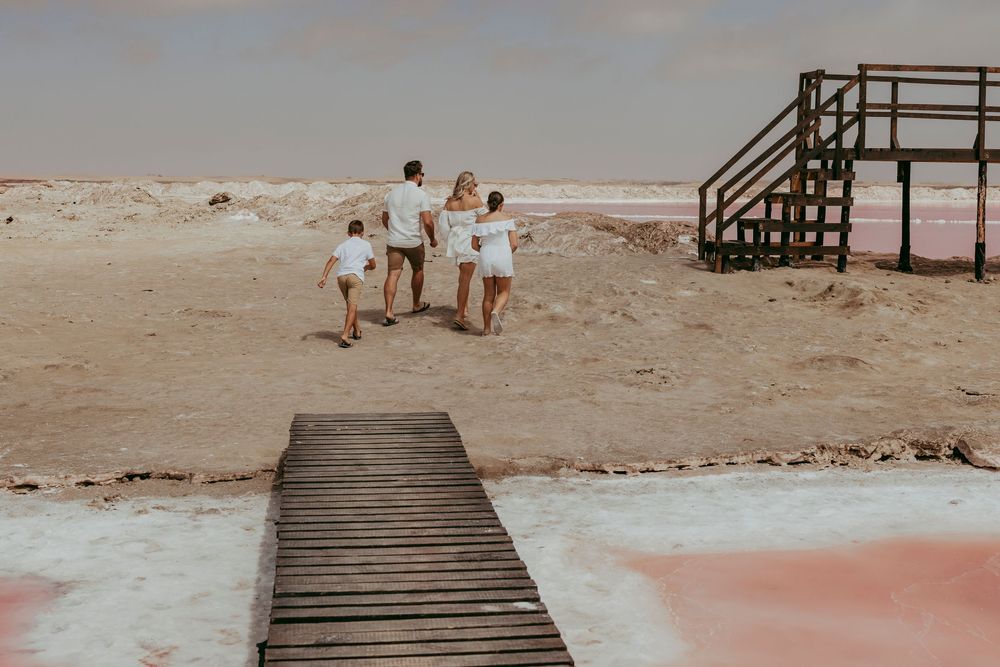Pink lake destination photoshoot, Walvis bay, Namibia
