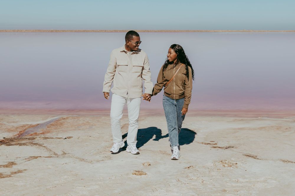 Pink lake destination photoshoot, Walvis bay, Namibia