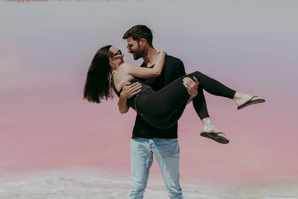 Pink lake destination photoshoot, Walvis bay, Namibia