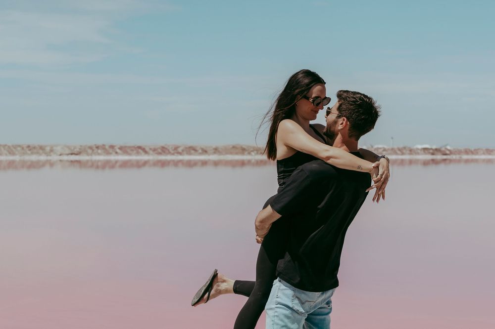 Pink lake destination photoshoot, Walvis bay, Namibia