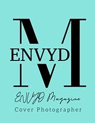 "Envyd Magazine" and "Cover Photographer" beneath it. The magazine is known for showcasing creative and artistic photography work.
