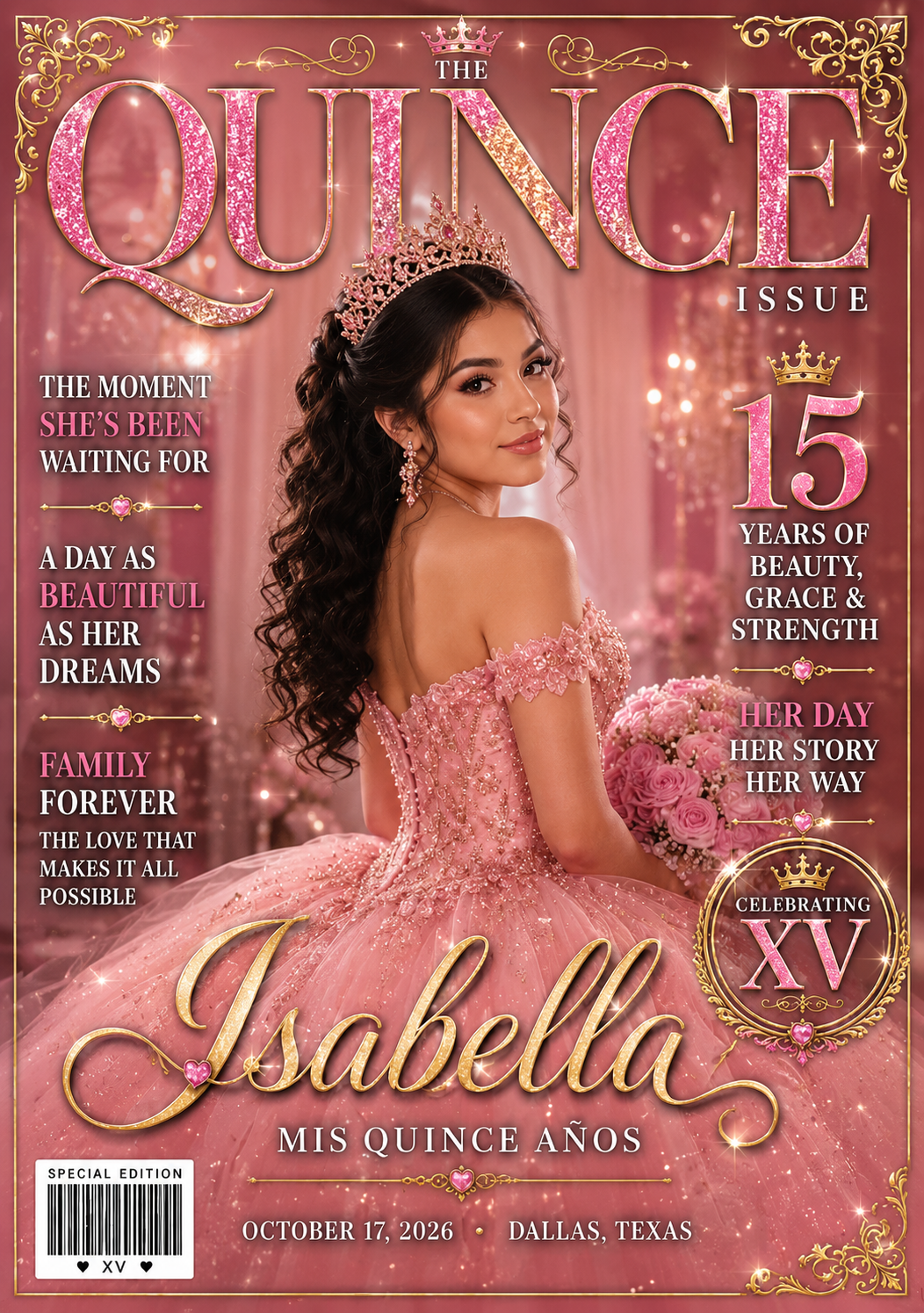 Pink Glam Quince Magazine Cover