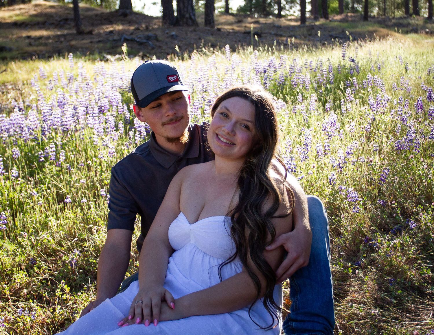 Amador County Photographer, Lake Tabeaud, Pine Grove CA, country photos, lupins, couples photos, anniversary photos