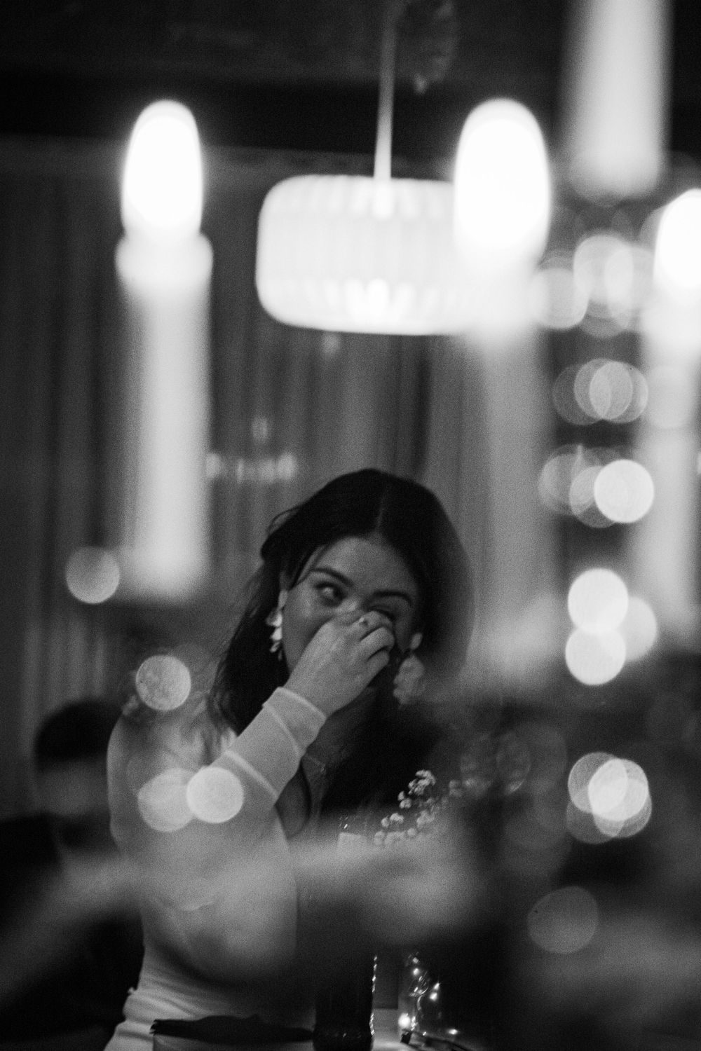 black and white emotional wedding photography, bride crying candid photography, Liverpool, North West