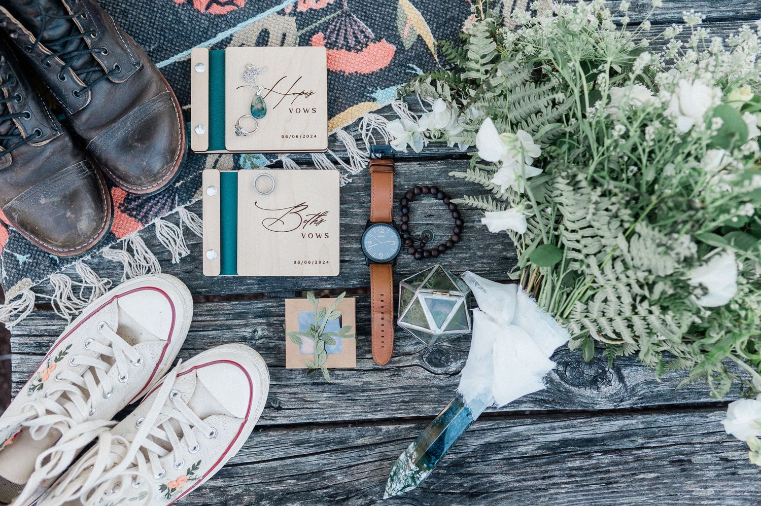 couples wedding day details