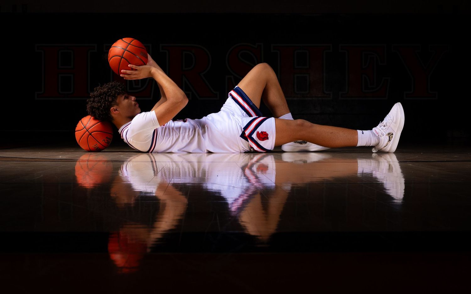 Cameron Sweeney, Hershey, PA High School Basketball Sportraits Media Day by Deanna Fox, SportsFox Photography based in Hershey, PA