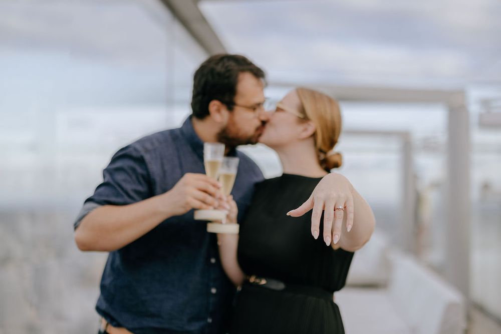 Couple proposal and engagement photography at Shibuya Sky Tokyo Japan