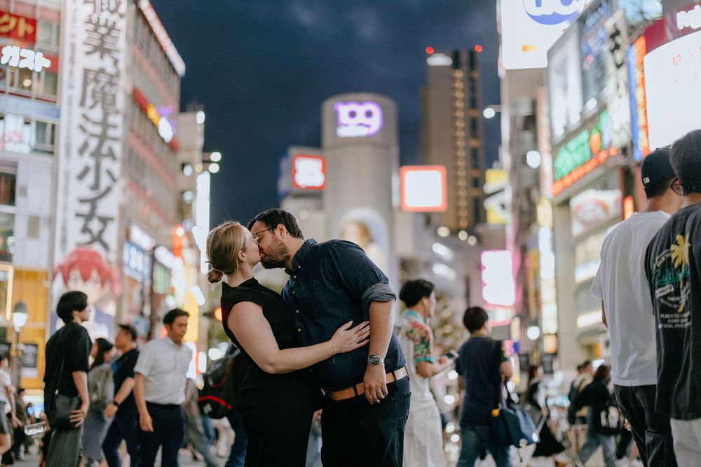 Couple proposal and engagement photography at Shibuya Tokyo Japan