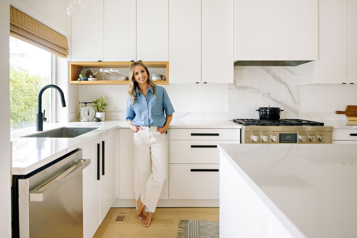 interior designer portrait in kitchen