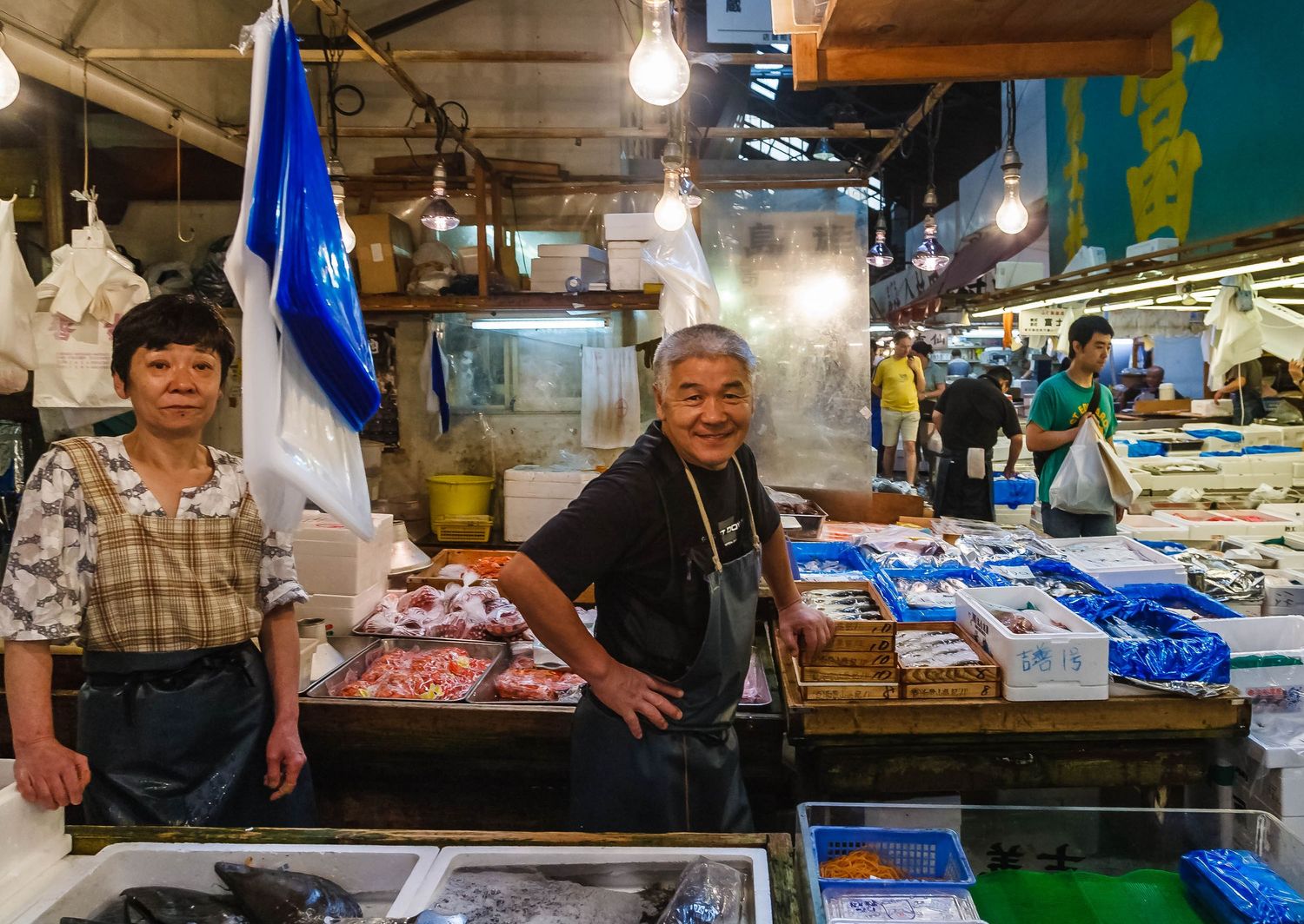 Tsukiji Outer Market, Tokyo, Japan, fish market