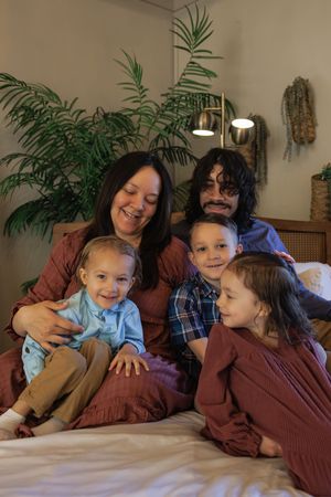 Family in a studio session