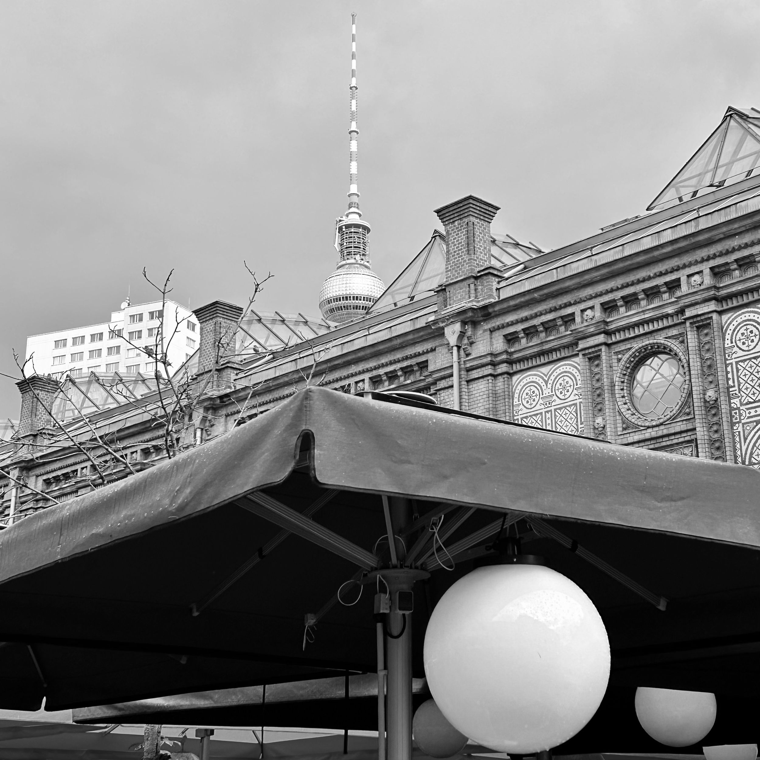 Berlin The TV Tower black and white photography