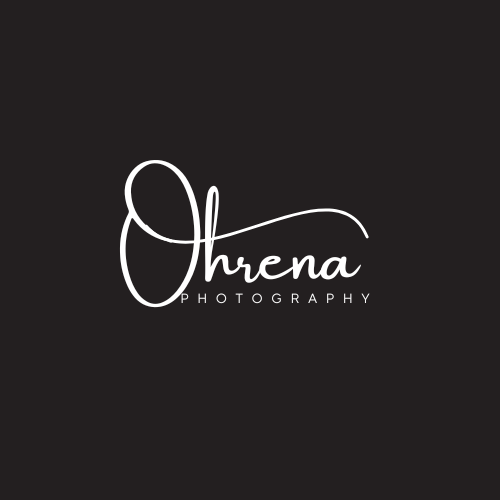 Elegant black and white photography studio logo design.