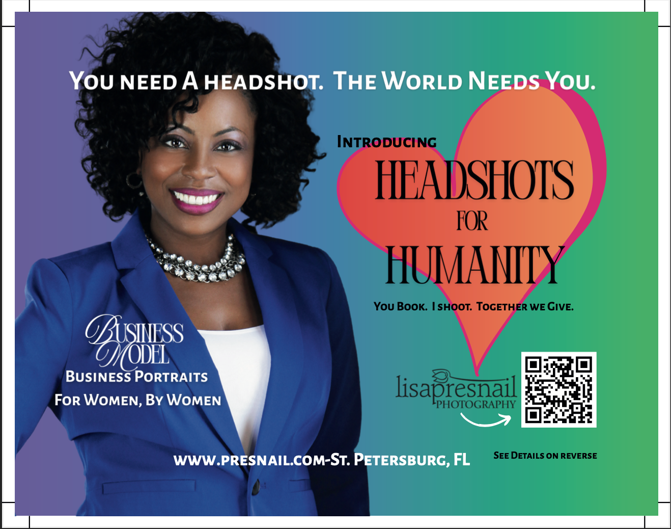 Headshots For Humanity- fundraising program currently for World Central Kitchen.