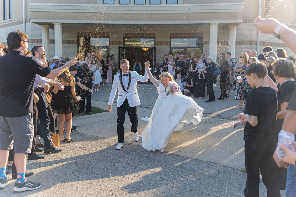 Wedding exit.