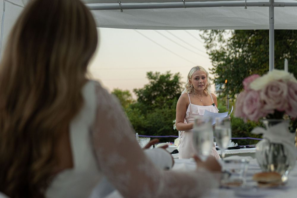 Wedding speech.